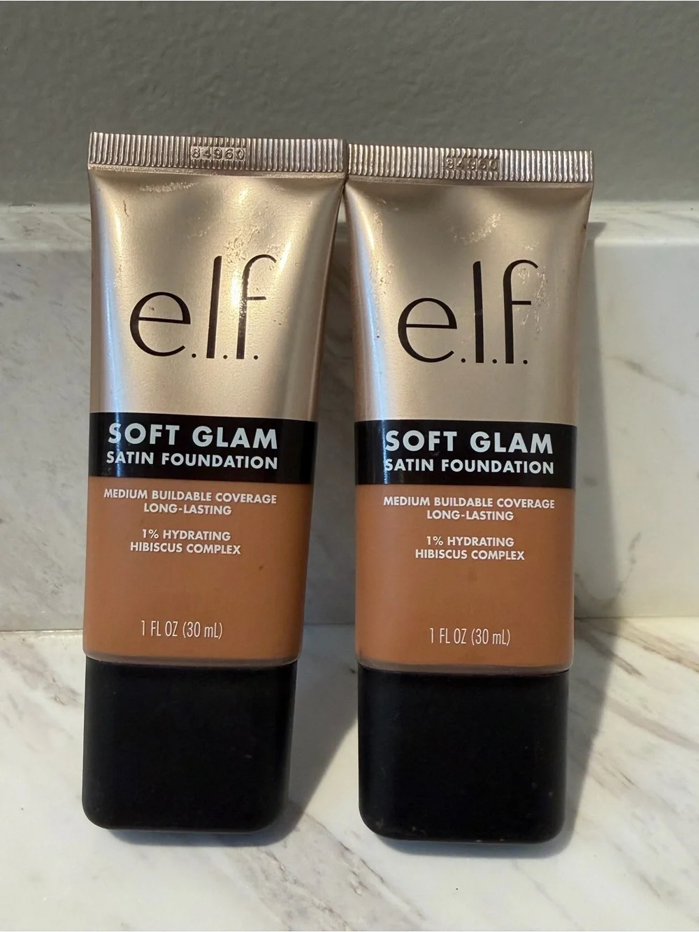 Lot Of 2 Sealed Elf Soft Glam Satin Foundation #51 Deep Cool Buildable Coverage